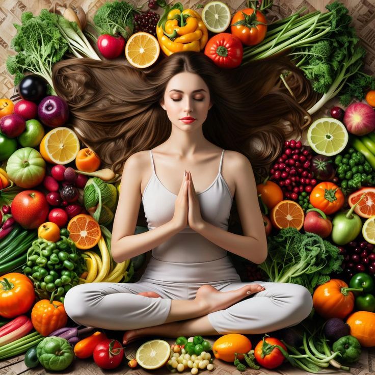 Stylised graphic of mindful food selection